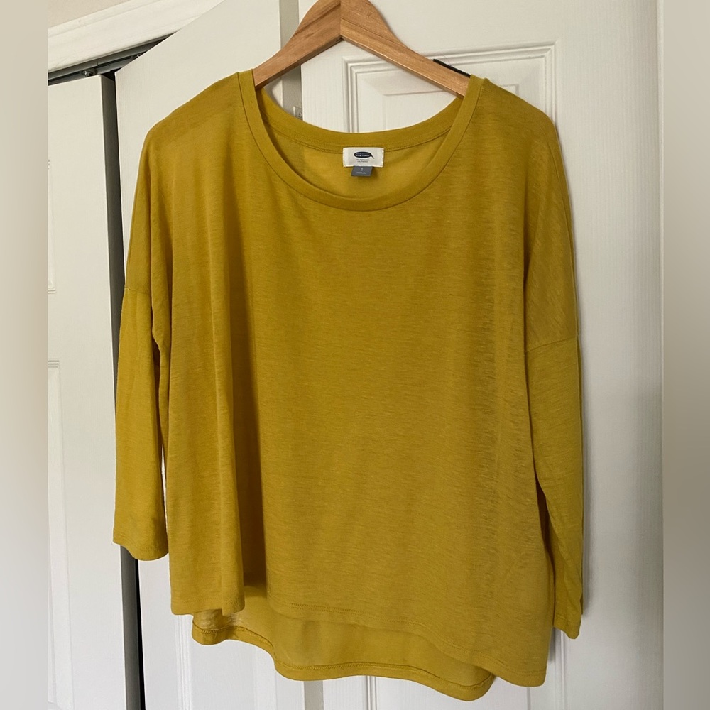 Old Navy mustard shirt